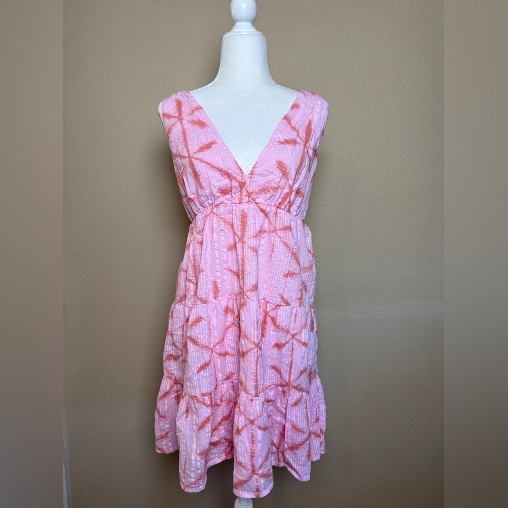 Loft Pink With Stars Dress Size Small